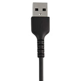 StarTech.com Câble USB-A vers Lightning noir durable de 15 cm (6 po) - Homme