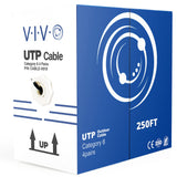 VIVO Waterproof 250ft Bulk Cat6 Wire, CCA Ethernet Cable, 23 AWG, UTP
