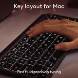 Logitech MX Keys Mini Mac Minimalist Wireless Keyboard Compact - Space