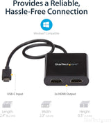 StarTech USB-C to HDMI MST Hub 2 Port Splitter