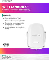 HPE Networking Instant On Access Point AP27 2x2 WiFi 6 Outdoor Wireles