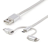 StarTech.com Câble de charge USB multi-connecteurs - 3,3 pi / 1m - Lightning/USB-C/