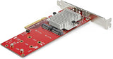 StarTech.com Dual M.2 PCIe SSD Adapter Card - x8 / x16 Dual NVMe or AH