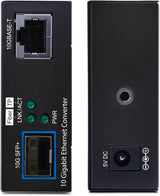 StarTech 10GbE Open SFP+ Fiber Media Converter, Standalone 10 Gigabit