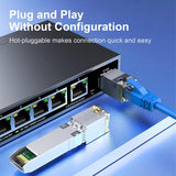 6COM Module émetteur-récepteur SFP+ 1.25/2.5/5/100GBase-T, SFP+ 10G vers cuivre RJ45 M