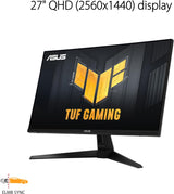 ASUS TUF Gaming 27” 1440P HDR Monitor (VG27AQ3A) – QHD (2560 x 1440),