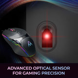 Adesso iMouse X5 RGB Wired Gaming Mouse - 7 Buttons, Ambidextrous, Adj