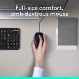 Logitech MK120 Wired Keyboard and Mouse Combo for Windows, Optical Wir