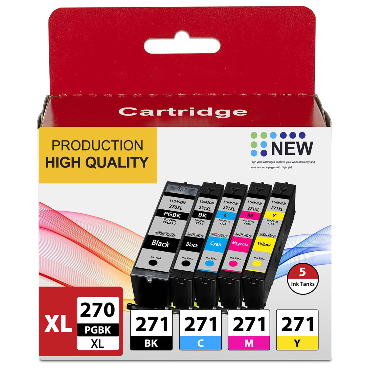 PGI-270 CLI-271 Ink Cartridge Replacement for Canon Ink 270 and 271 Ca