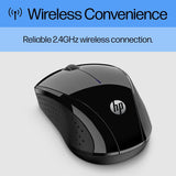HP X3000 BLK G3 WRLS Mouse New Version Black