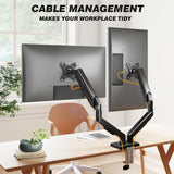 Dual Monitor Stand - Adjustable Dual Arm Mount for 17-35 Inch Screens