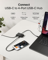 Belkin Connect USB-C to 4-Port USB-C 3.2 Gen2 Ports Hub, Multiport Ada