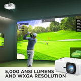 Sharp Wuxga LCD Laser Projector, 7,000 Lumens, Filter-FREE, White Cabinet, 1.6X Manual ZOOM LENS