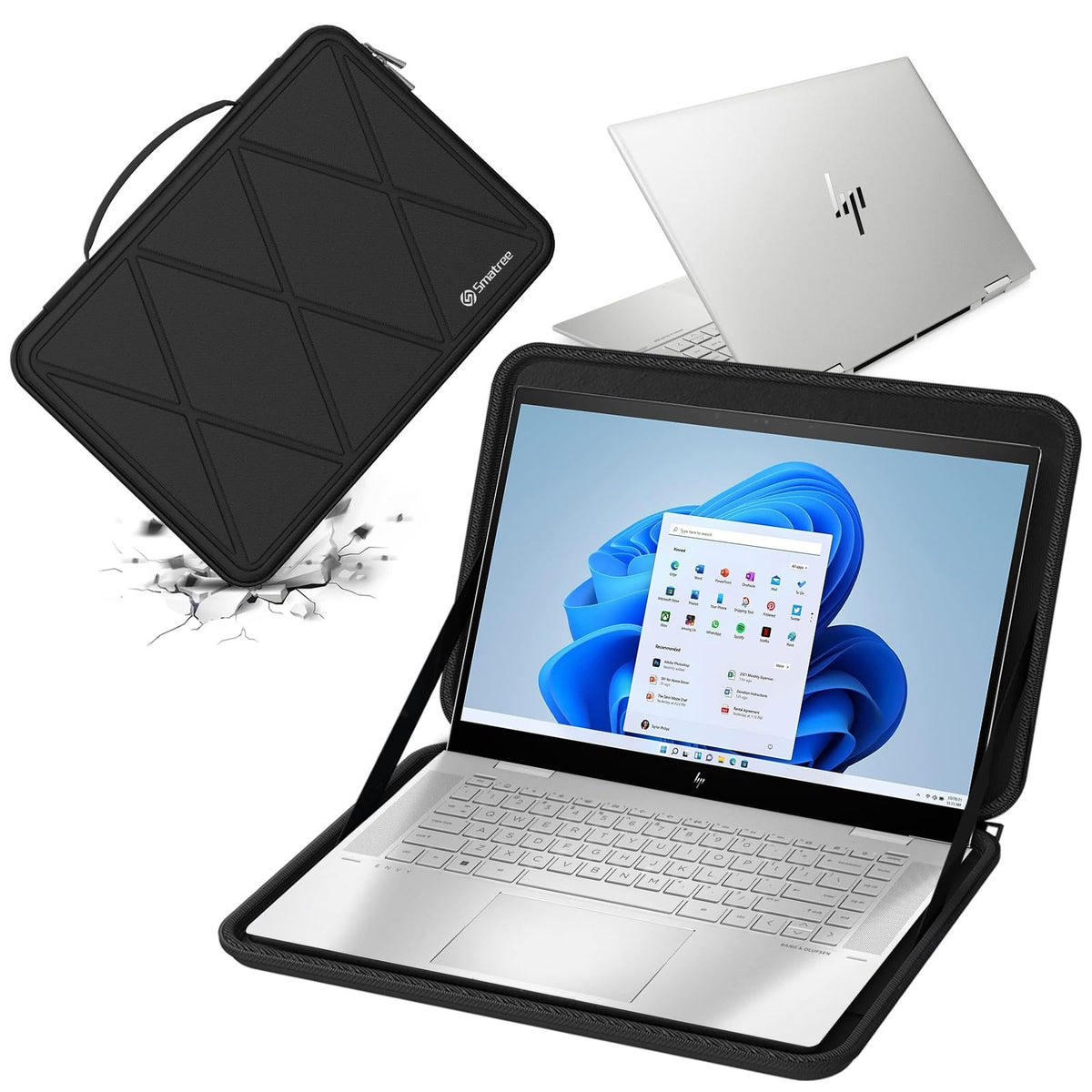 Smatree Hard EVA Protective Sleeve Case Compatible for 15.6 inch HP En