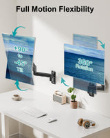 MOUNT PRO Support mural pour moniteur unique 13 à 32 pouces pour écrans d'ordinateur