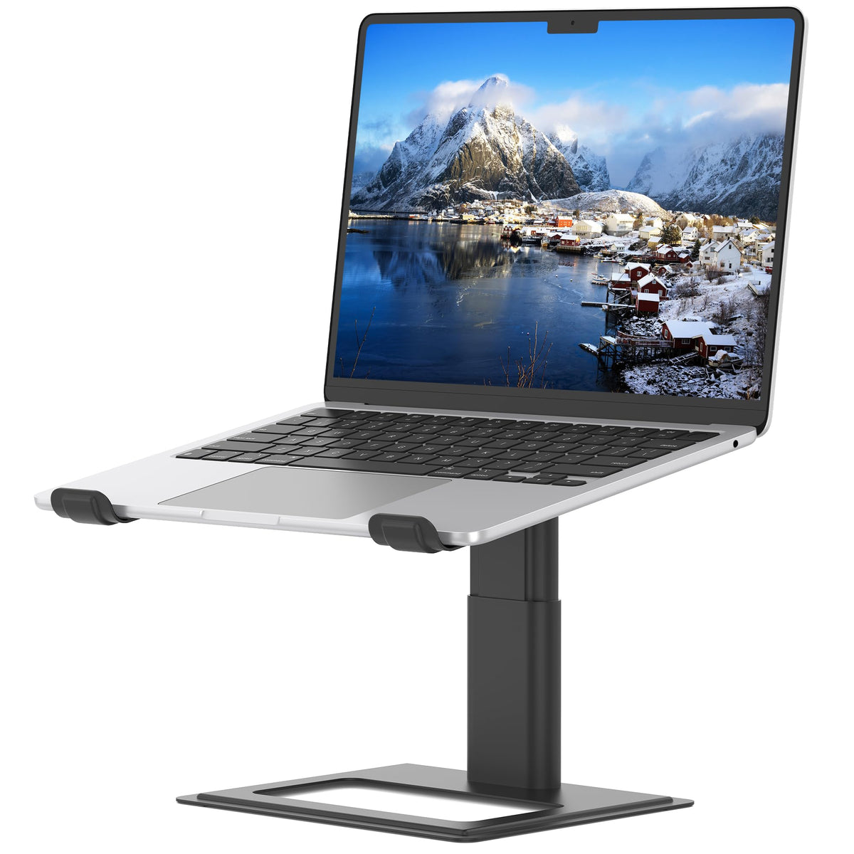Support d'ordinateur portable rotatif StarTech, pivotant à 360°, rehausseur de bureau ergonomique pour ordinateur, plateau surélevé inclinable réglable, charge maximale de 5 kg, fabrication en aluminium