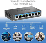 D-Link 8-Port 2.5GB Unmanaged Gaming Switch with 8 x 2.5G - Multi-Gig