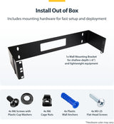StarTech.com 2U Hinged Wall Mount Patch Panel Bracket - 6 inch Deep -