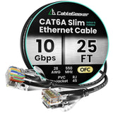 Câble Ethernet Cat6a Slim CableGeeker 7,6 m - UTP 28AWG Cuivre Pur Pat