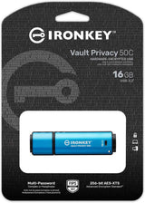 Kingston Ironkey Vault Privacy 50 USB-C 16GB Flash Drive | FIPS 197 Ce