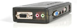 StarTech.com 4 Port Black USB KVM Switch Kit with Cables and Audio - D