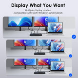 USB-C USB-A Dock UNIV Triple Monitor Laptop Docking Station