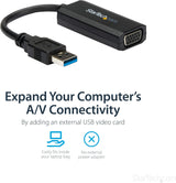 StarTech.com Adaptateur d'affichage USB 3.0 vers VGA 1920x1200, pilote intégré