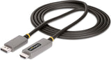 4K DisplayPort to HDMI Adapter WARRKY [Metal Case, Nylon Braided] One-