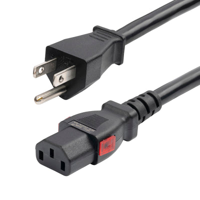 StarTech.com 12ft (3.6m) Heavy Duty Power Cord, NEMA 5-15P to Locking