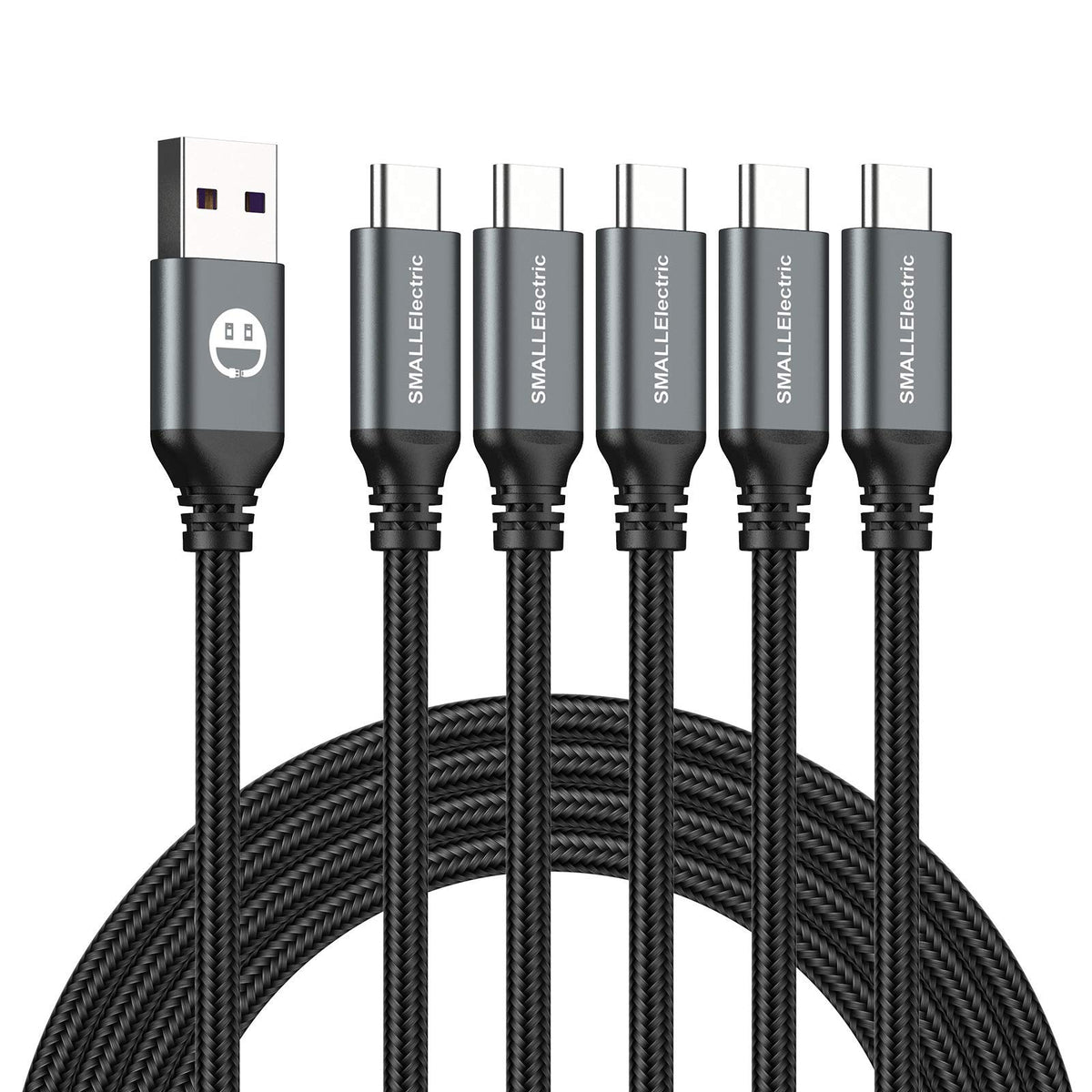 5Pack 6ft USB C Cable, Extra Long USB A to USB-C 6 Foot Type C Fast Ch