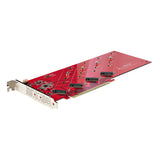 StarTech.com Quad M.2 PCIe Adapter Card, PCIe x16 to Quad NVMe or AHCI