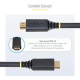 StarTech 35FT (10.6M) Active HIGH Speed HDMI Cable, 4K 60HZ/1440P 144HZ, HDR10/HDCP 2.2/ARC, 18GBPS, UHD HDMI 2.0 Cord for TV/Monitor, TPE Jacket