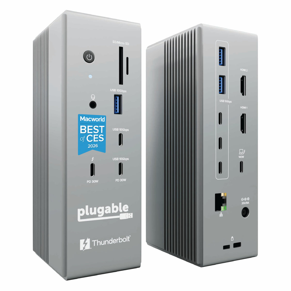 STATION D'ACCUEIL PLUGABLE TBT5 DOUBLE HDMI 2.1 ET CHARGE 140W
