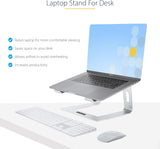 StarTech.com Laptop Stand for Desk, Supports 5kg/11lb, Aluminum, Silve