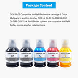 GI26 GI-26 Ink Refill Bottles High Capacity Compatible for Canon MAXIF