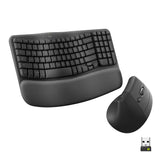 Logitech Wave Keys & Lift Vertical Mouse - Ergonomic Wireless Keyboard