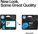 Original HP 952 Cyan Ink Cartridge, Works with HP OfficeJet 8702, HP