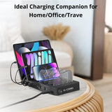 Station de charge USB de bureau 10 appareils Tablettes Ordinateurs portables Liseuses