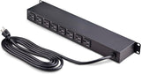 StarTech.com 8-Outlet Horizontal Rack Mount PDU, 1U Power Strip, Outle