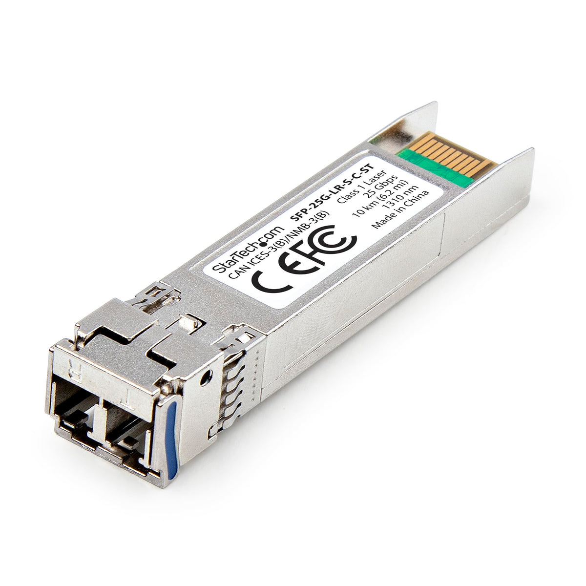 Module SFP28 compatible MSA SFP-25G-LR-S de StarTech, fibre monomode (SMF) 25 Gbit/s, 10 km (6,2 mi), connecteur LC, 1310 nm, émetteur-récepteur optique 25 Gigabits W