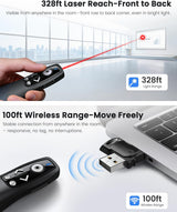 StarTech Wireless Presentation Remote with Green Laser Pointer 90FT