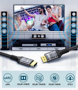 Certified 10K 8K HDMI 2.1 Cable 48Gbps 10 FT, Ultra High Speed HDMI Ca