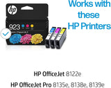 Cartouches d'encre HP 923 Cyan/Magenta/Jaune rendement standard, 3/paquet (6C3Y)