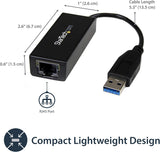 StarTech.com USB 3.0 to Gigabit Ethernet NIC Network Adapter - USB to
