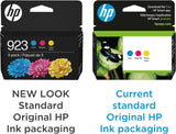 Cartouches d'encre HP 923 Cyan/Magenta/Jaune rendement standard, 3/paquet (6C3Y)