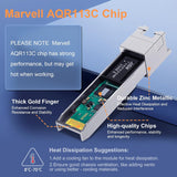 6COM Module émetteur-récepteur SFP+ 1.25/2.5/5/100GBase-T, SFP+ 10G vers cuivre RJ45 M
