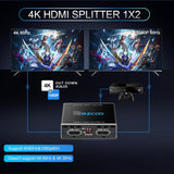 2-PORT HDMI SPLITTER (1X2) 4K W/ SCALER