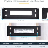 StarTech.com 1U Vertical Wall-Mount Bracket for 19inch Rack Mountable