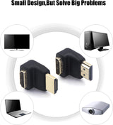 Adaptateur HDMI 2.0 à angle vers le bas StarTech, mâle vers femelle, économiseur de port HDMI coudé vertical à 90 degrés, 4K 60 Hz, extension de connecteur HDMI haute vitesse, M/F