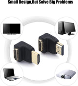 Adaptateur HDMI 2.0 à angle vers le bas StarTech, mâle vers femelle, économiseur de port HDMI coudé vertical à 90 degrés, 4K 60 Hz, extension de connecteur HDMI haute vitesse, M/F